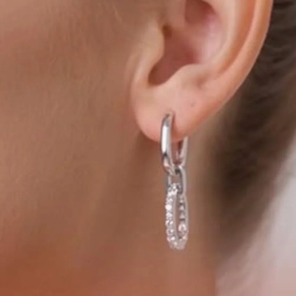 Paperclip Link Dangle Earrings